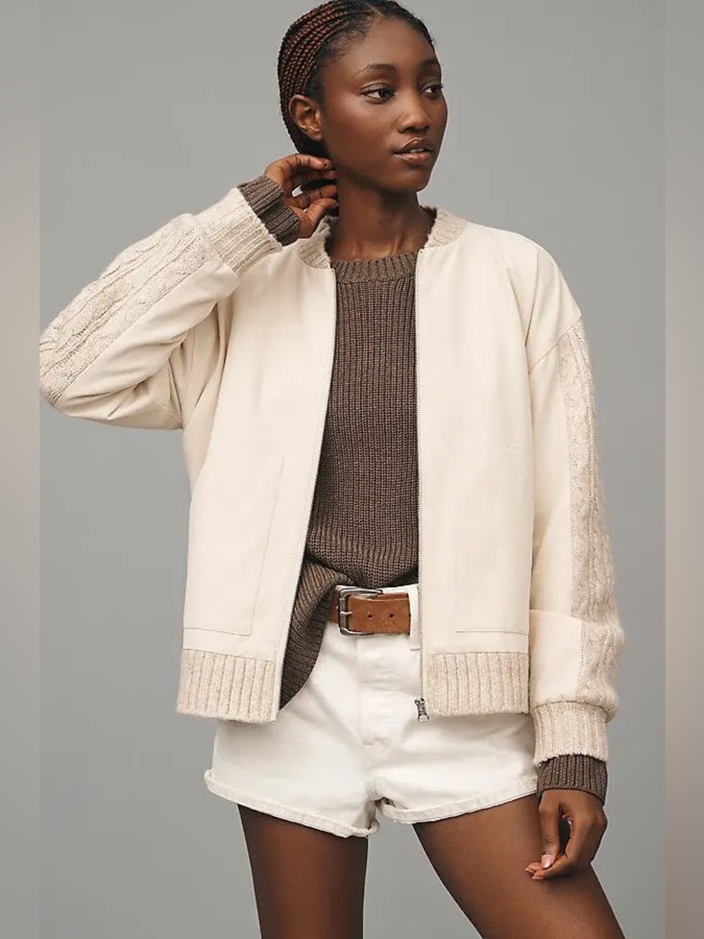 Anthropologie NWT Central Park West Myles Cable-Knit Cardigan Jacket Sz Small
